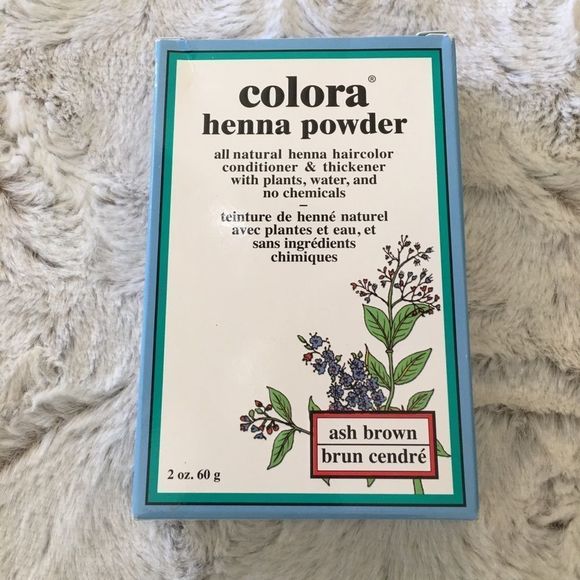 colora henna Hair New Colors Henna Powder Ash Brown All Natural